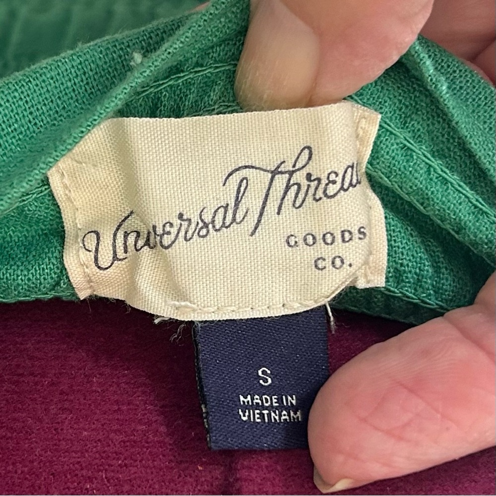 Universal Thread Green Button-Down Linen Blend Mi… - image 6